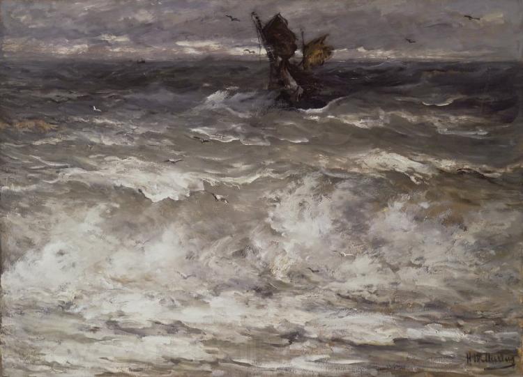 Hendrik Willem Mesdag In Danger Norge oil painting art